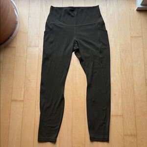 lululemon athletica army green align leggings with pockets